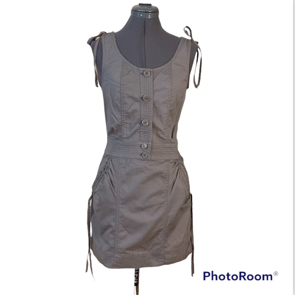 Juicy Couture Grey Khaki Sleeveless Dress Size 2